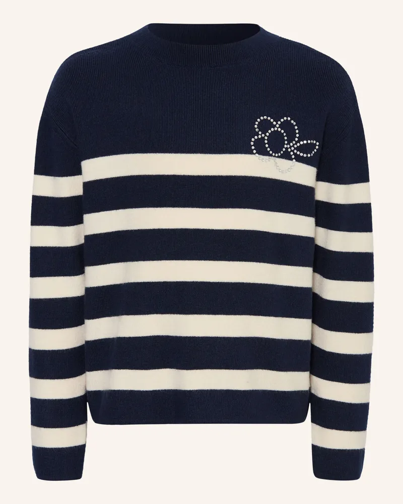 S.Oliver Pullover Mit Schmucksteinen blau Dunkelblau