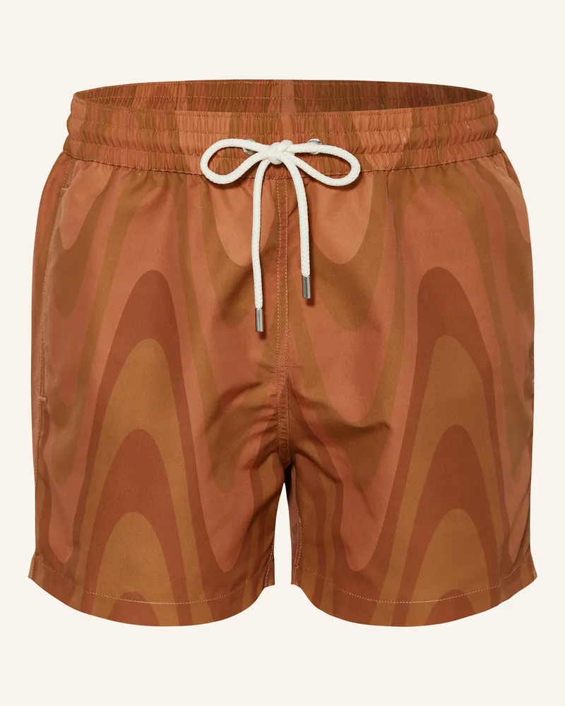 Frescobol Carioca Badeshorts Rio braun Dunkelorange