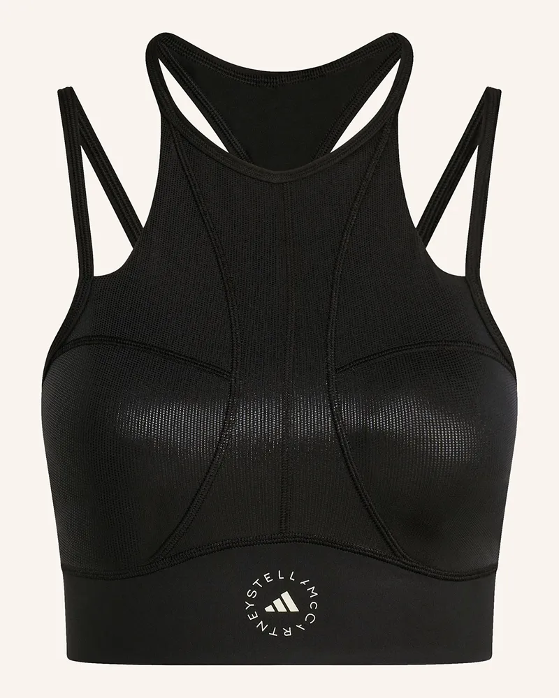 adidas Cropped-Top ADIDAS BY STELLA MCCARTNEY Schwarz
