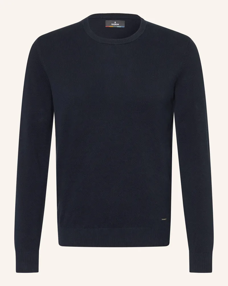 Ragman Pullover blau Dunkelblau
