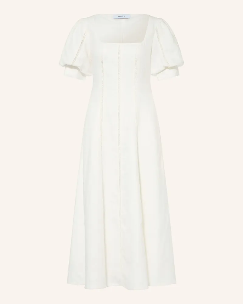 Reiss Leinenkleid Riva weiss Ecru