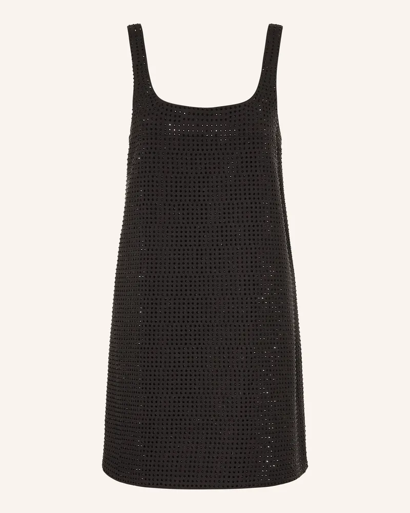 Pinko Kleid AROA mit Schmucksteinen Schwarz