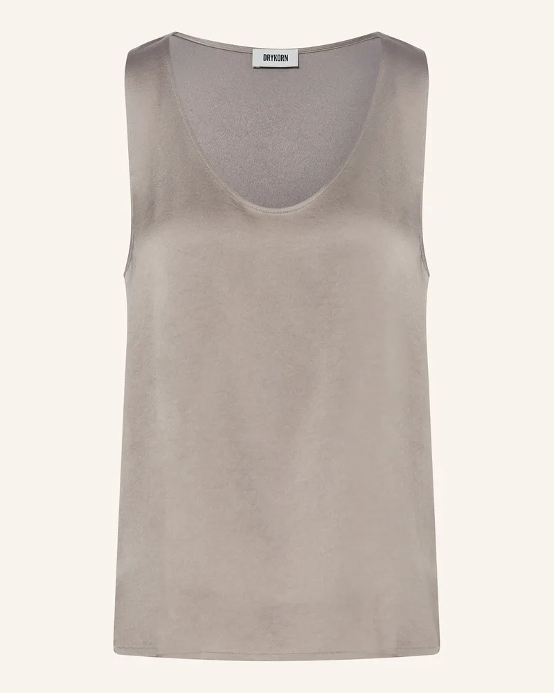 Drykorn Blusenshirt AMINAH aus Satin Taupe