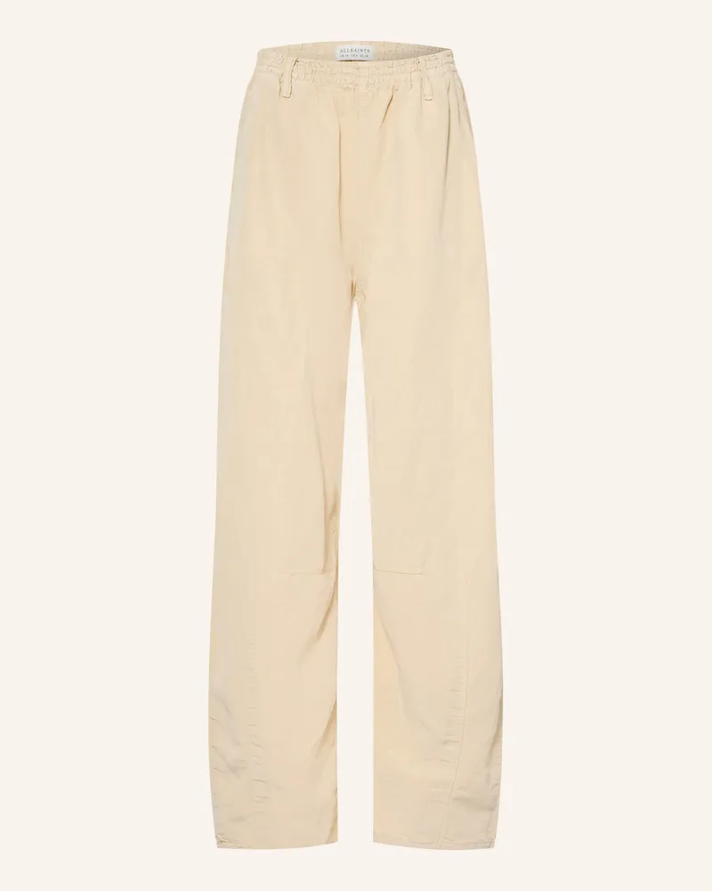 AllSaints Hose Jett Mit Leinen braun Hellbraun