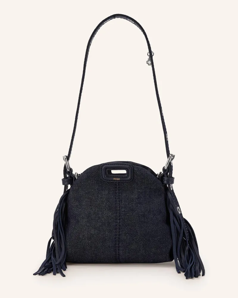 Maje Schultertasche MISS M MICRODENIM Dunkelblau