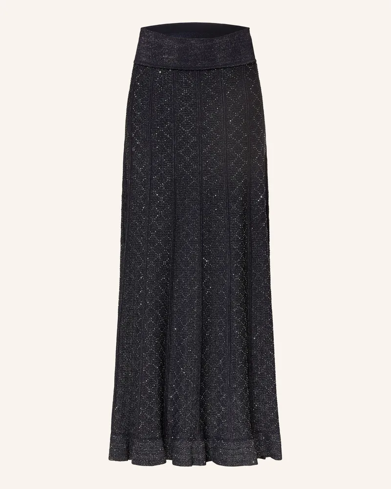 Sandro Rock mit Glitzergarn und Schmucksteinen Dunkelblau