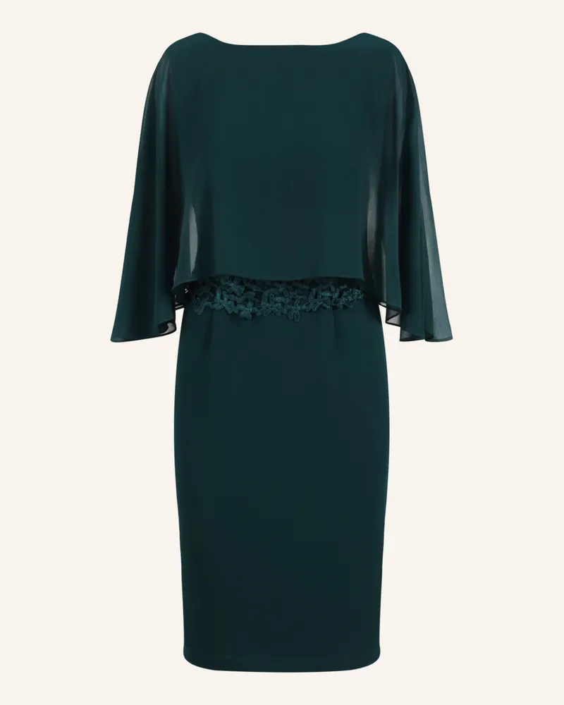 Apart Kleid mit Chiffoncape Dunkelgrün