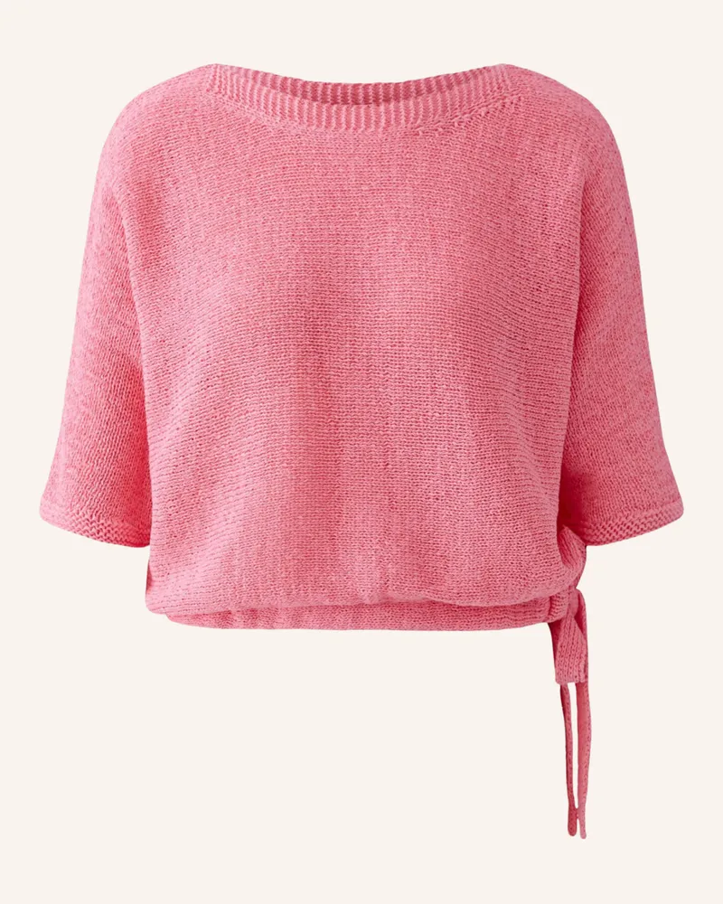 Oui  Strickshirt mit 3/4-Arm Pink