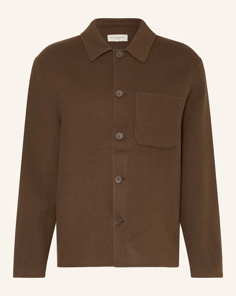 Officine Generale Overjacket HAMILTON Dunkelbraun