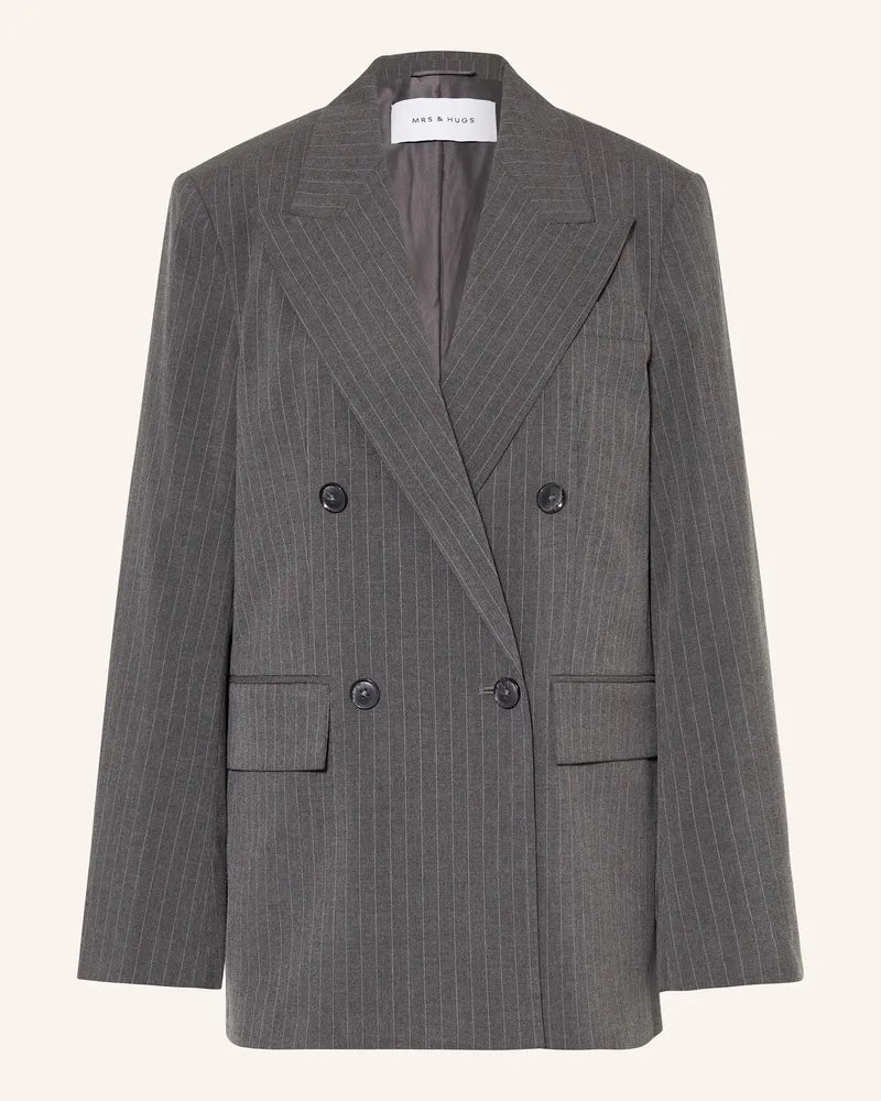 Mrs & HUGS Blazer grau Dunkelgrau