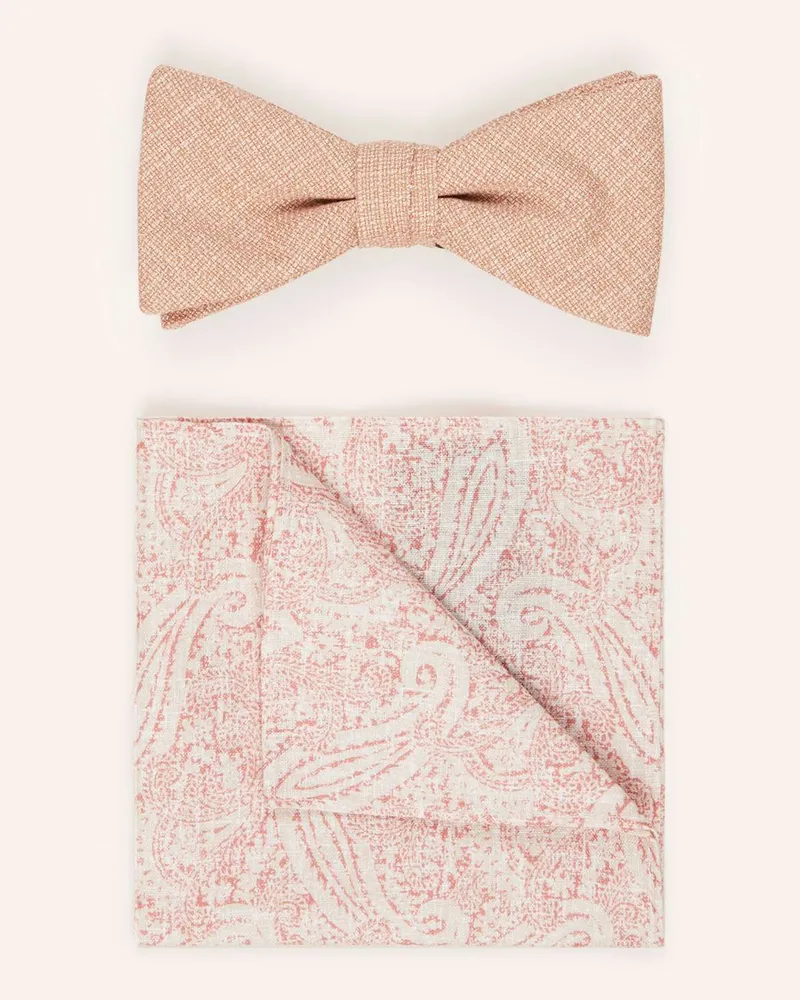 Strellson Set: Fliege und Einstecktuch Rosa