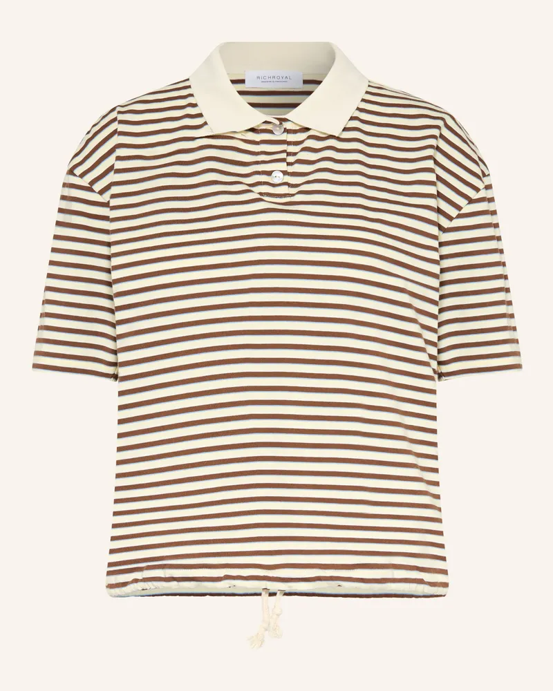 Rich&Royal Jersey-Poloshirt gelb Braun