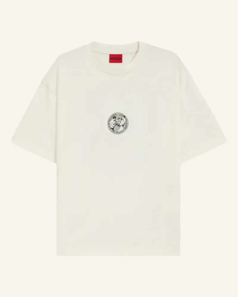 HUGO BOSS T-Shirt DWRESTO Oversize Fit Weiss