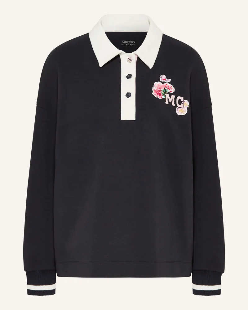 Marc Cain Sweat-Poloshirt blau 394