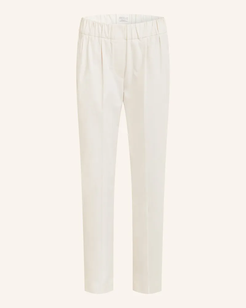 Brunello Cucinelli 7/8-Hose Creme