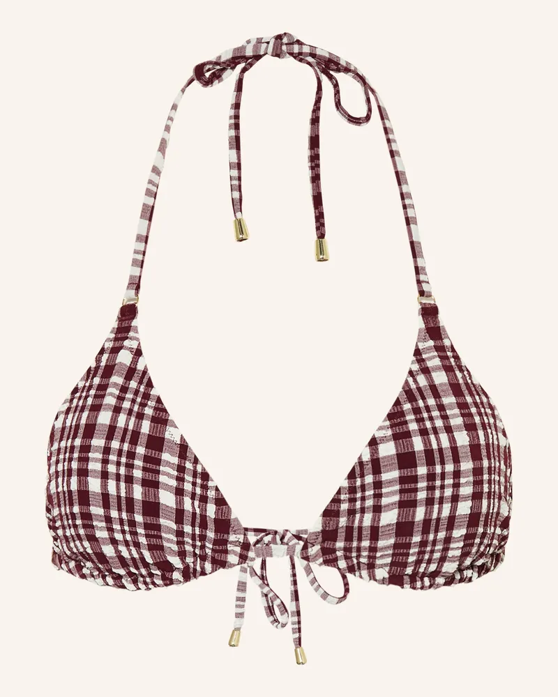 Mrs & HUGS Triangel-Bikini-Top Dunkelrot