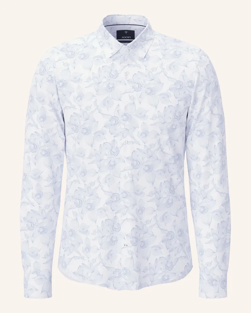 JOOP! Hemd Pit Slim Fit Mit Leinen blau Weiss