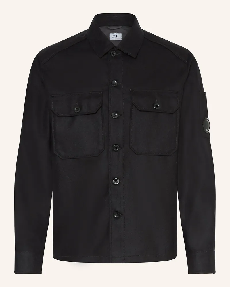 C.P. Company Flanell-Overshirt Schwarz