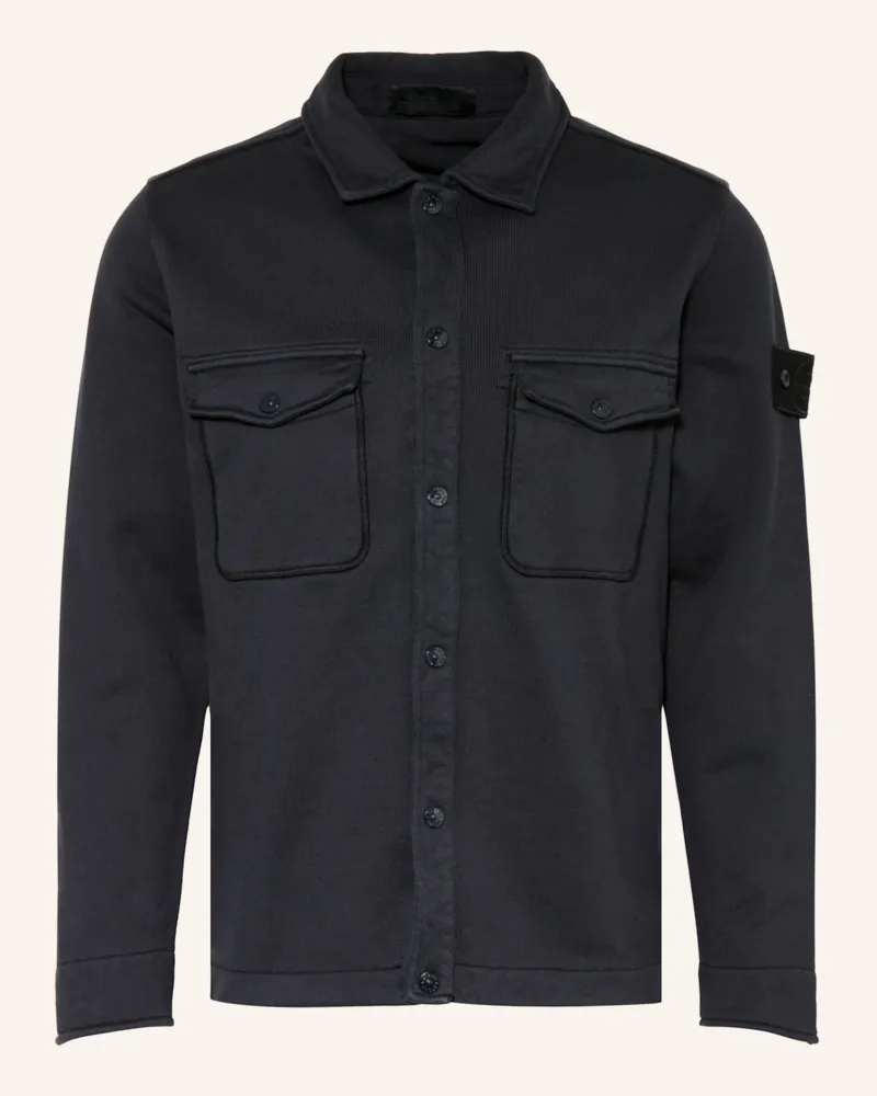 Stone Island Sweatjacke Ghost blau Dunkelblau
