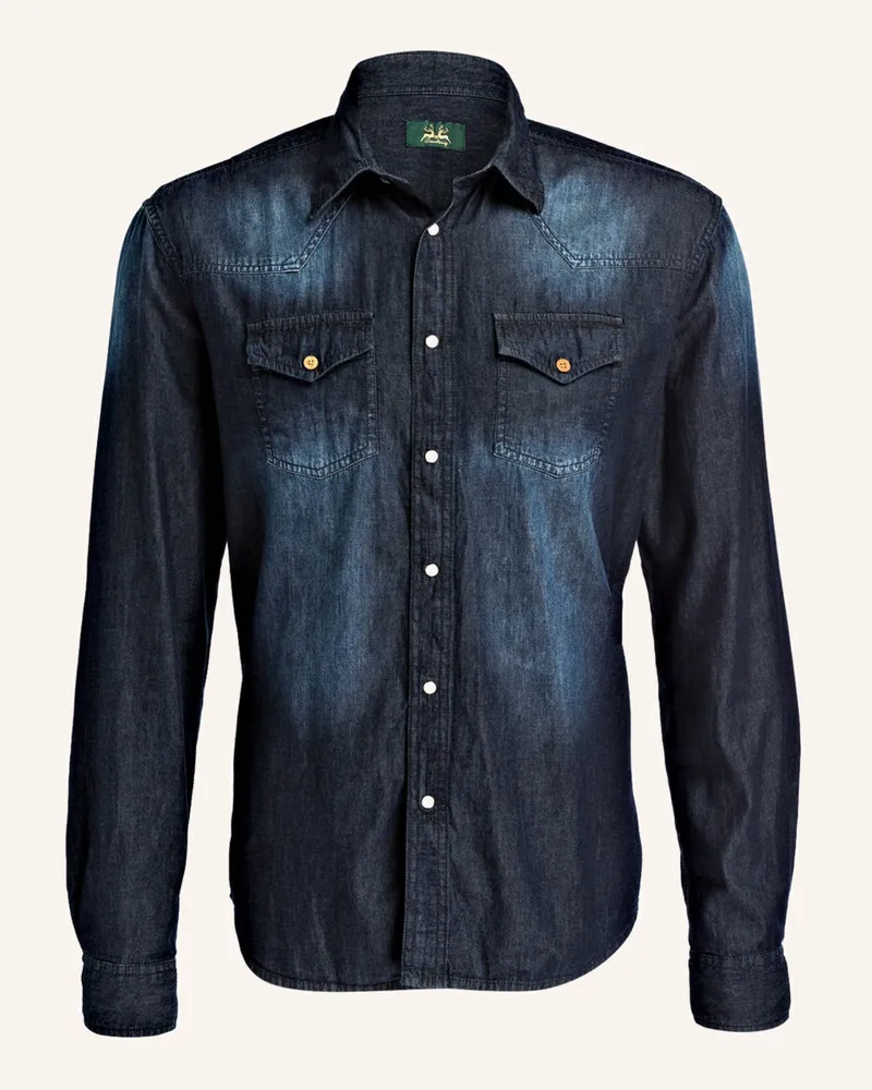 Wiesnkönig Trachtenhemd ELIAS Modern Fit Dunkelblau