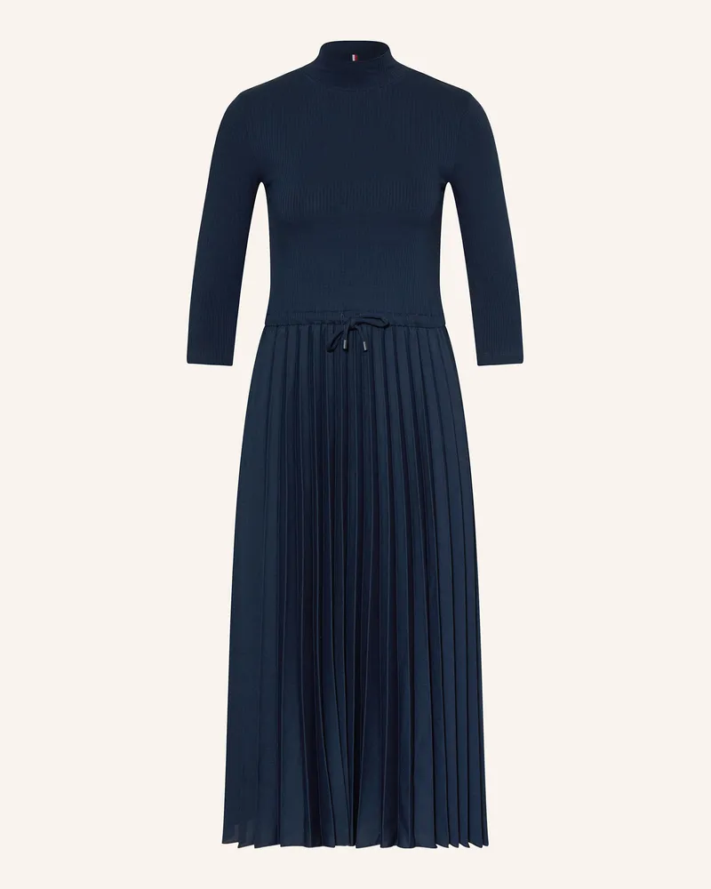 Tommy Hilfiger Kleid im Materialmix mit 3/4-Arm Dunkelblau