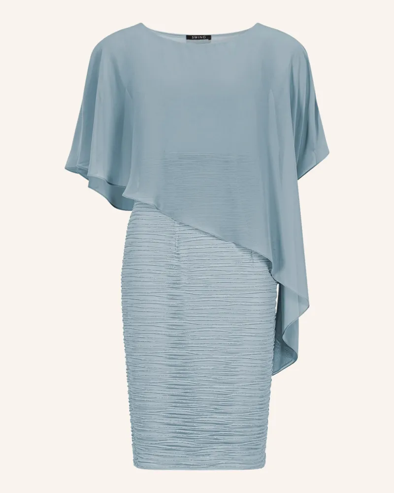 Swing Cocktailkleid blau Blaugrau