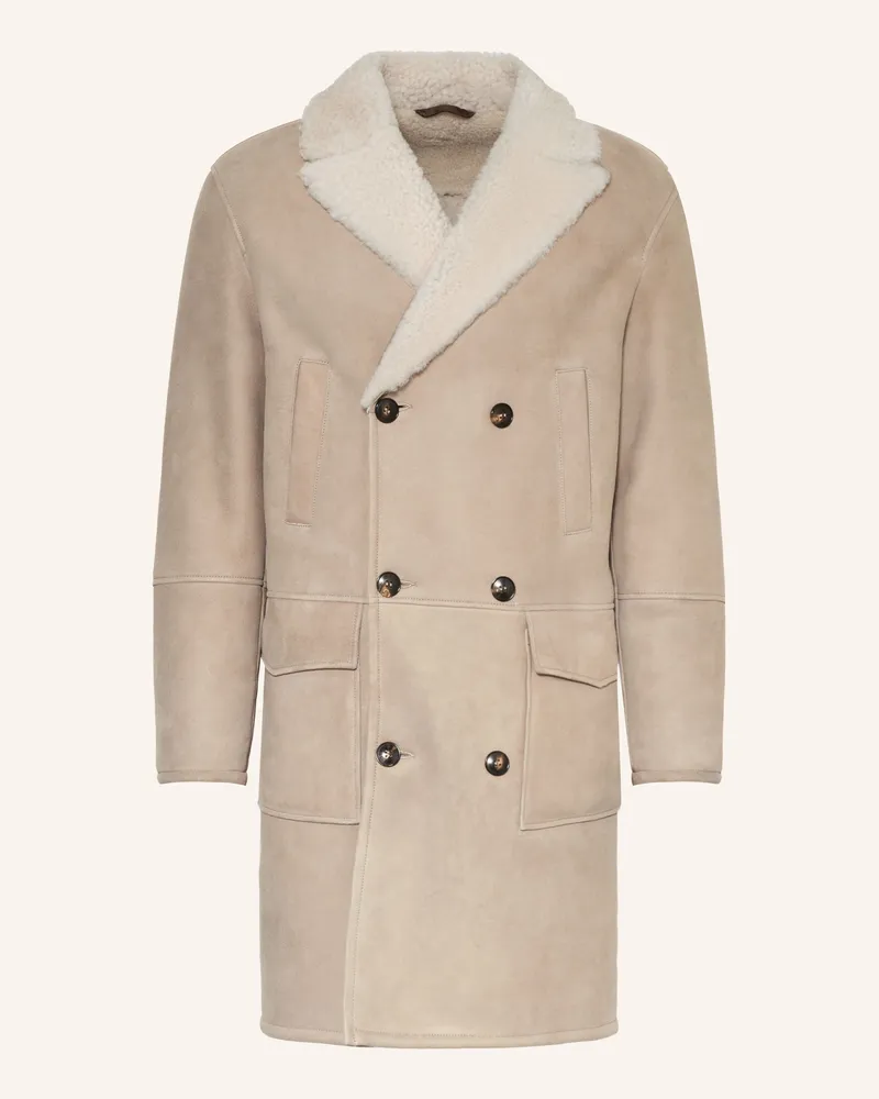 Manzoni 24 Ledermantel Taupe