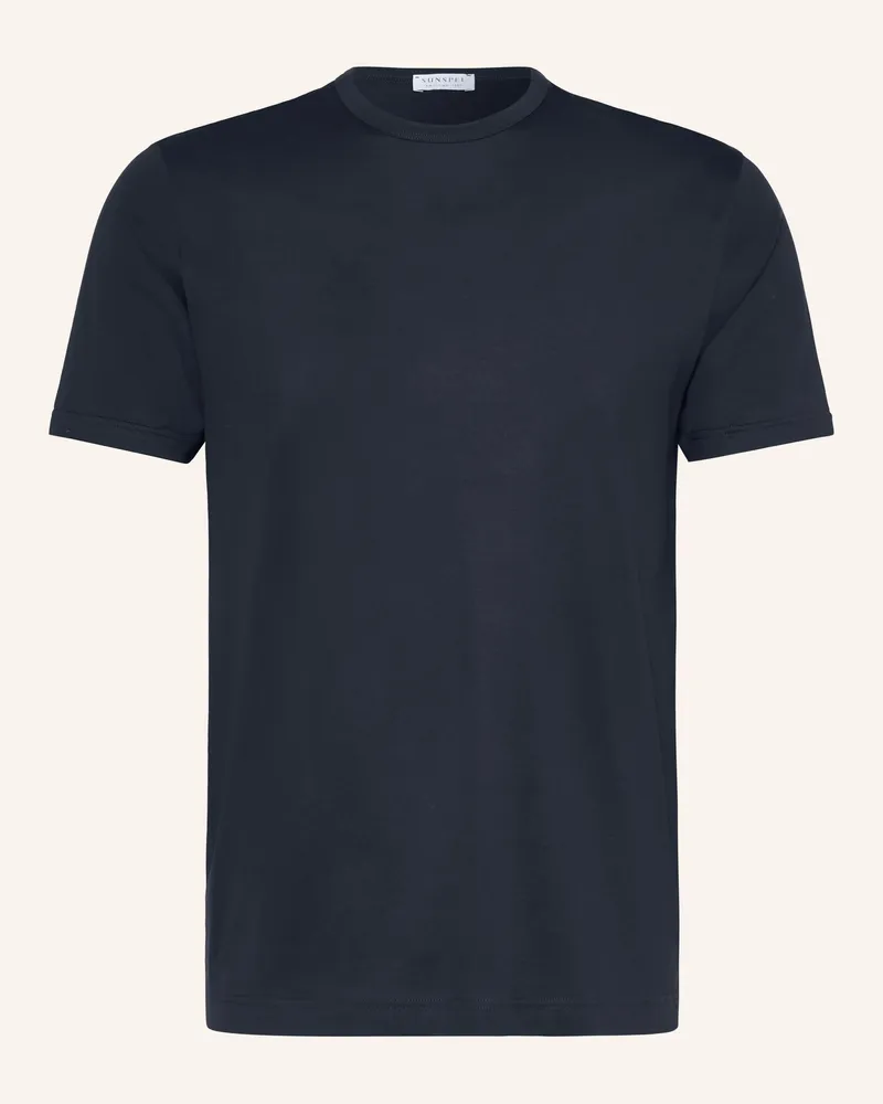 Sunspel T-Shirt blau Dunkelblau