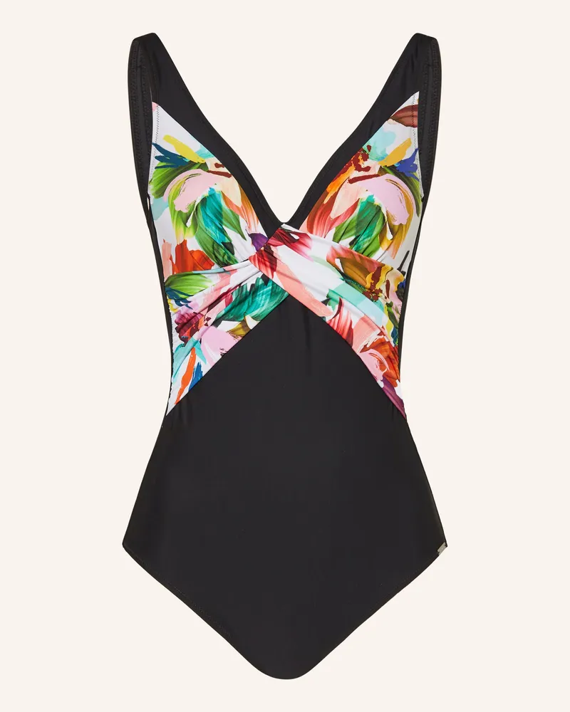 Charmline Shape-Badeanzug FLORAL RAINBOWS Schwarz