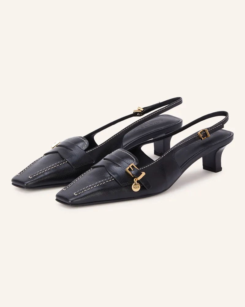TOD'S Slingpumps schwarz Schwarz