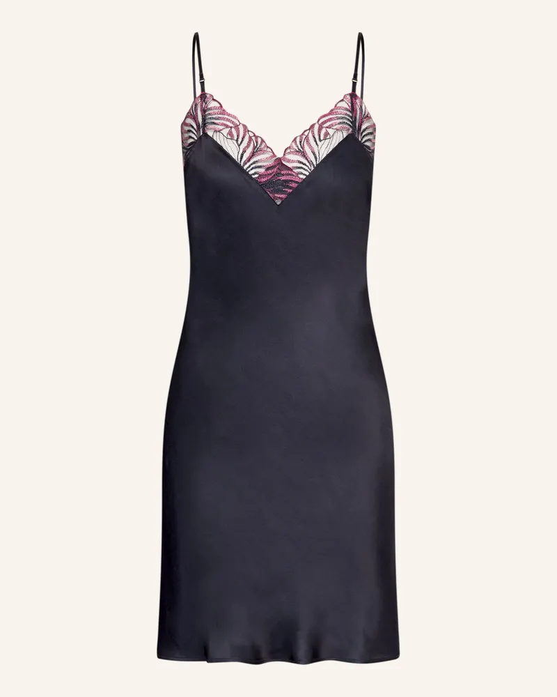 Chantelle Negligé Legend Aus Satin blau Dunkellila