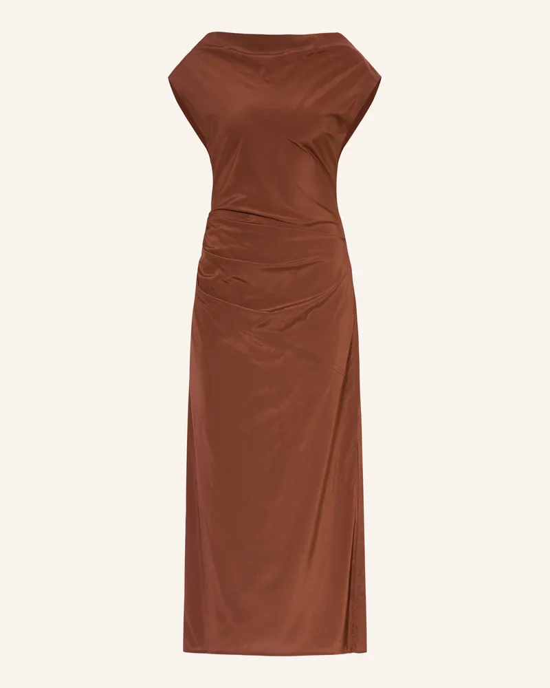 Proenza Schouler Satinkleid Tasa Mit Seide braun Braun