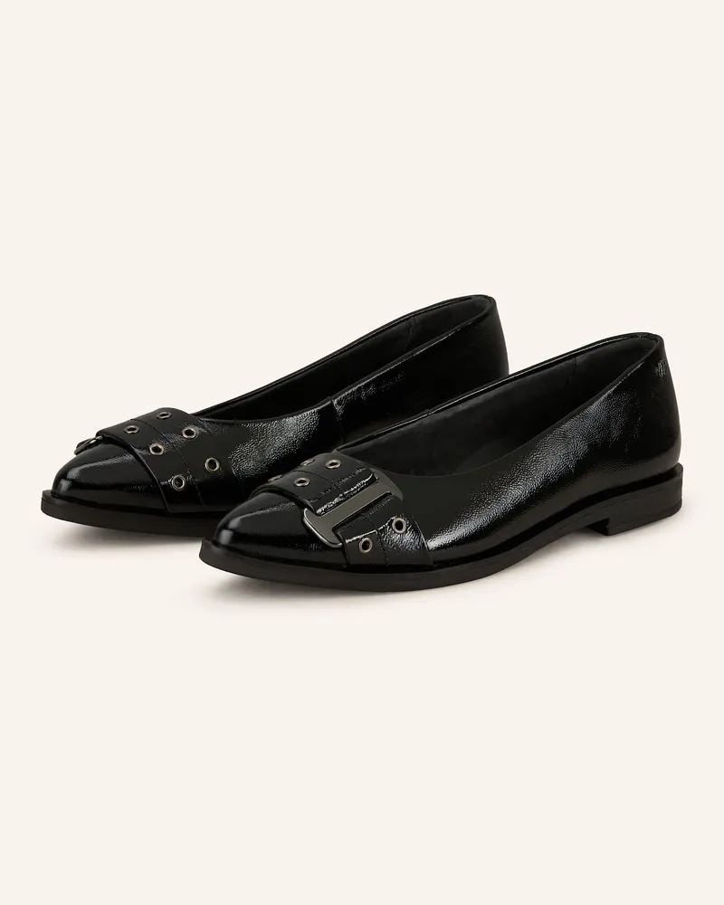 paul green Lackballerinas Schwarz