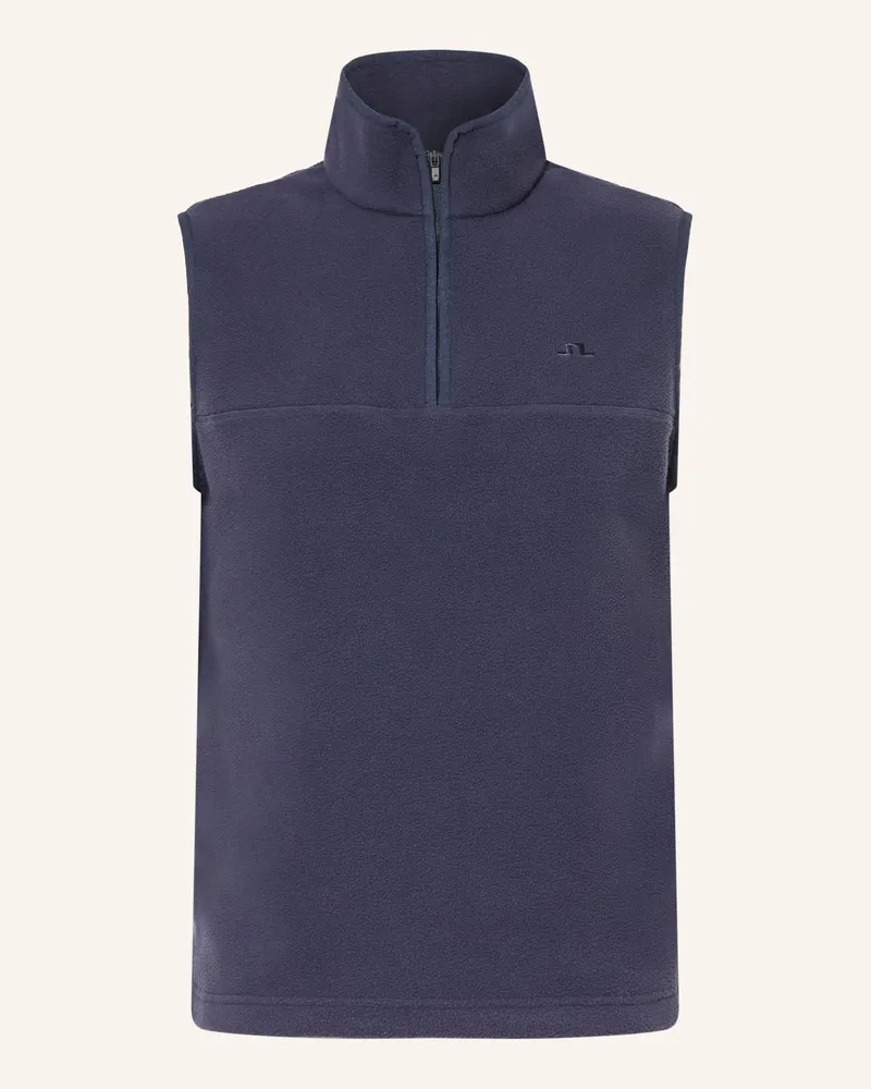 J.Lindeberg Fleece-Weste blau Dunkelblau