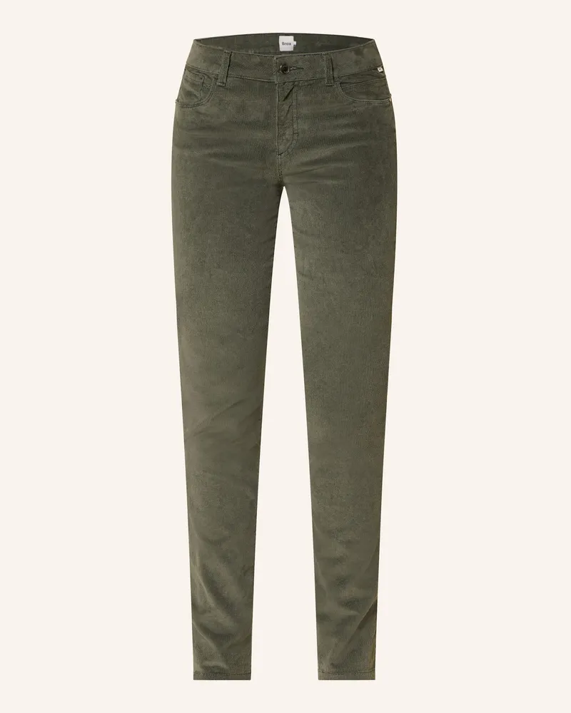 Brax Skinny Jeans SHAKIRA aus Cord Dunkelgrün