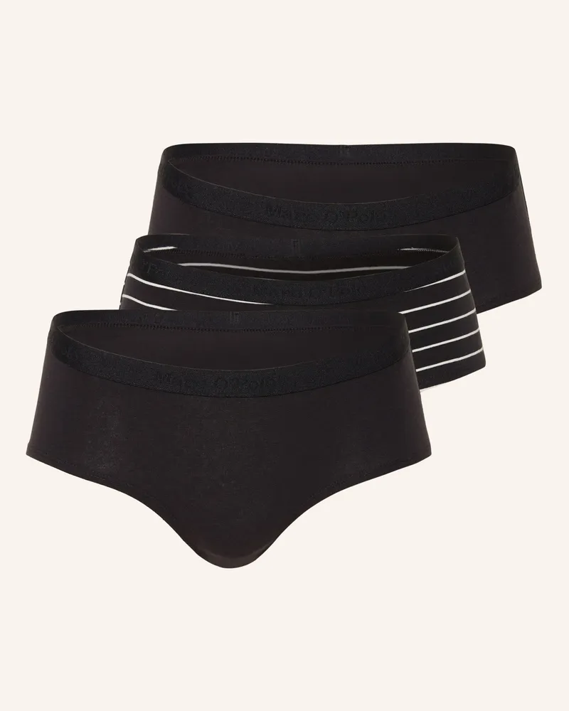 Marc O'Polo 3er-Pack Panties Schwarz