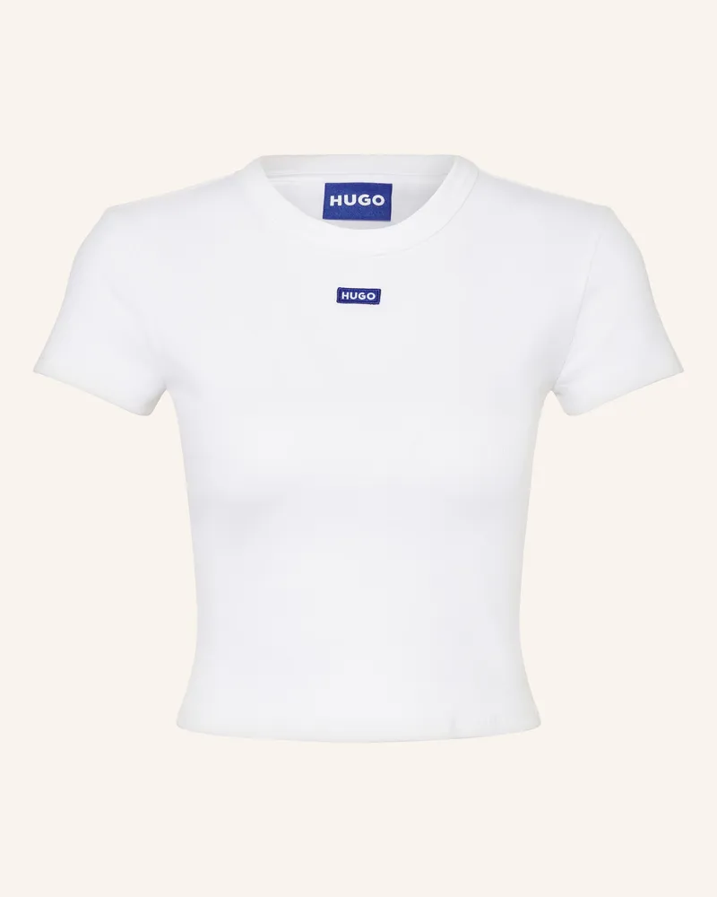 HUGO BOSS Cropped-Shirt Weiss