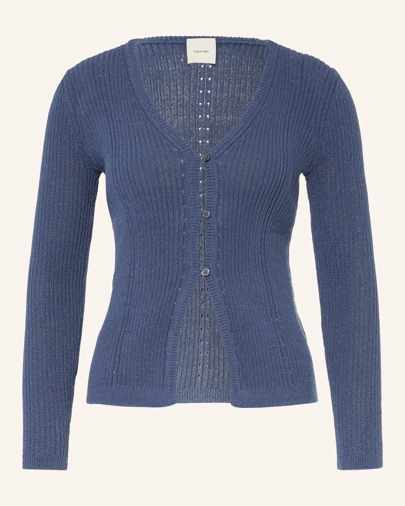 Calvin Klein Strickjacke blau Blau