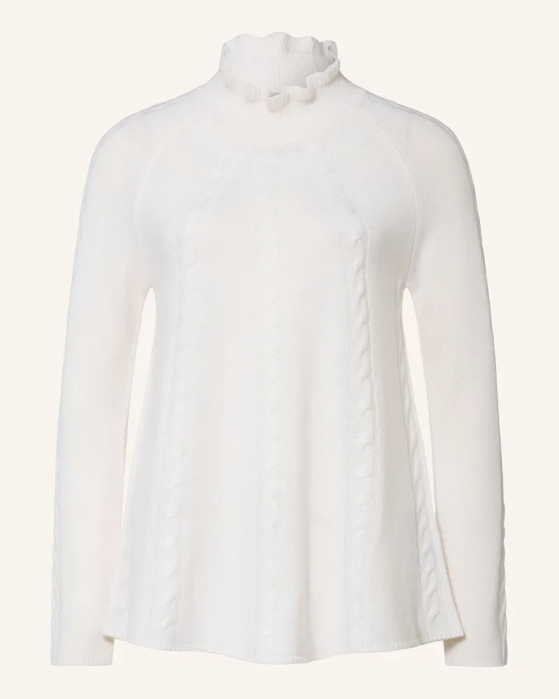 lilienfels Pullover Mit Cashmere Und Rüschen weiss Weiss