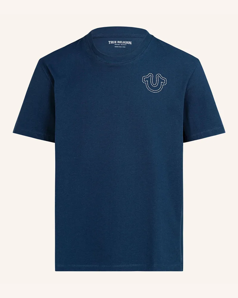 True Religion T-Shirt STITCH Dunkelblau
