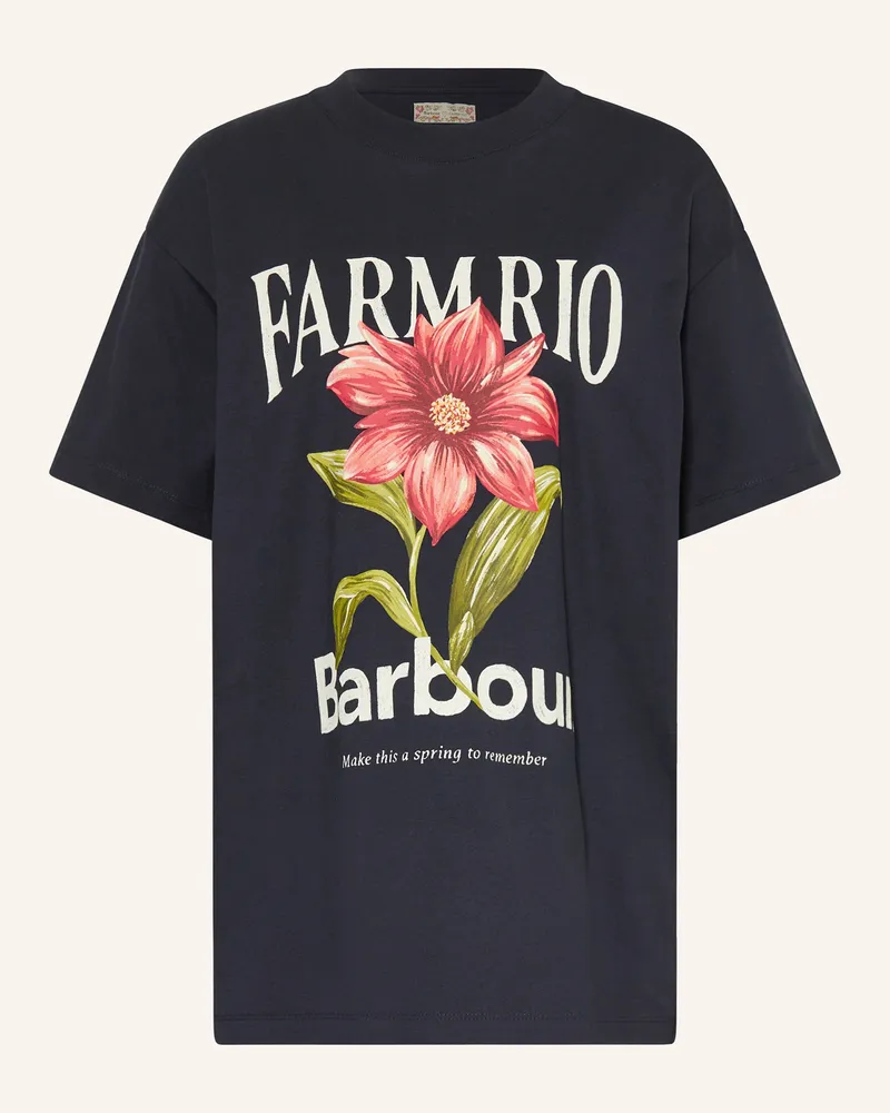 Barbour T-Shirt Wild Flower Oversized Graphic blau Dunkelblau