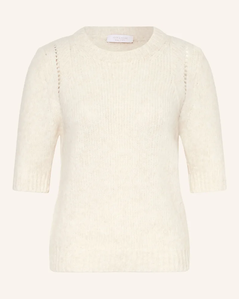 Rich&Royal Strickshirt mit Alpaka Ecru