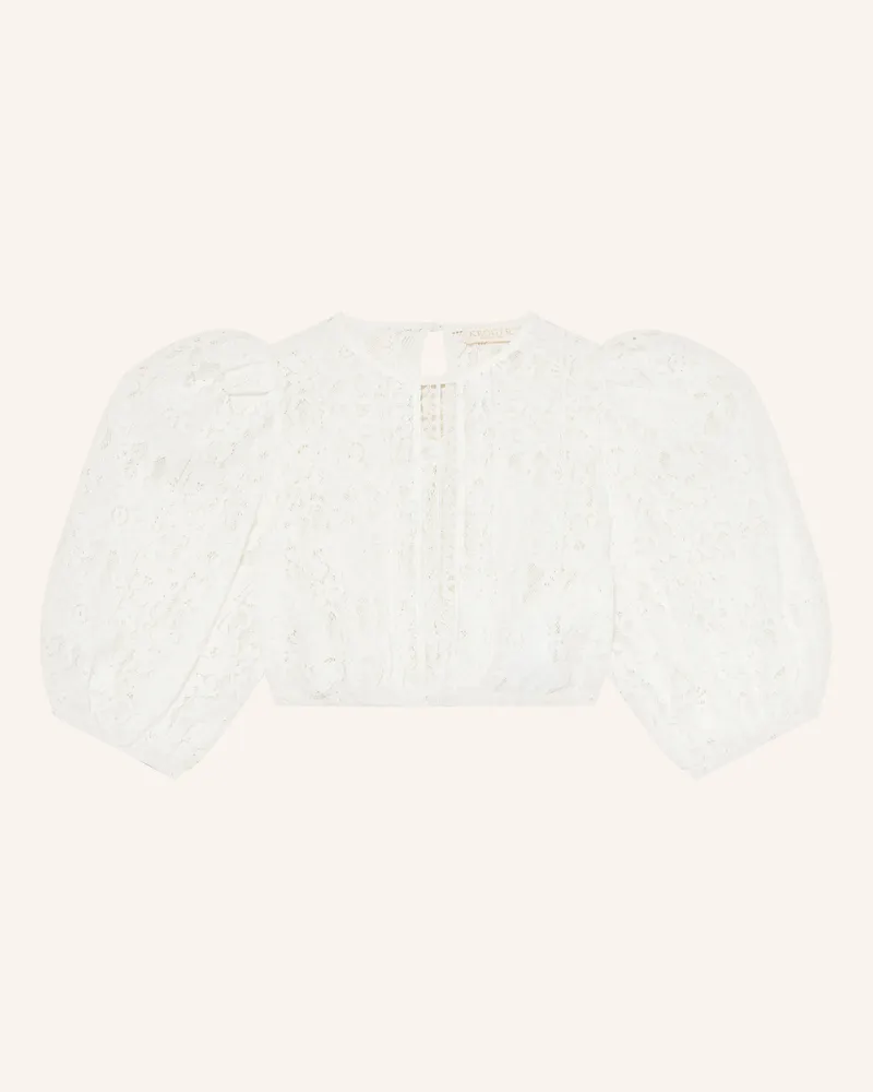 Krüger Dirndlbluse Aus Spitze weiss Ecru