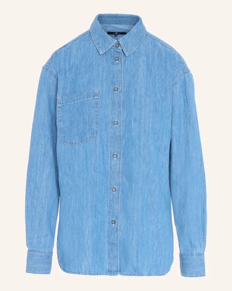 7 for all mankind Denim EASY SHIRT Blau