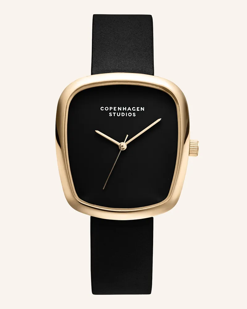 Copenhagen Armbanduhr  aus  Echtleder Gold