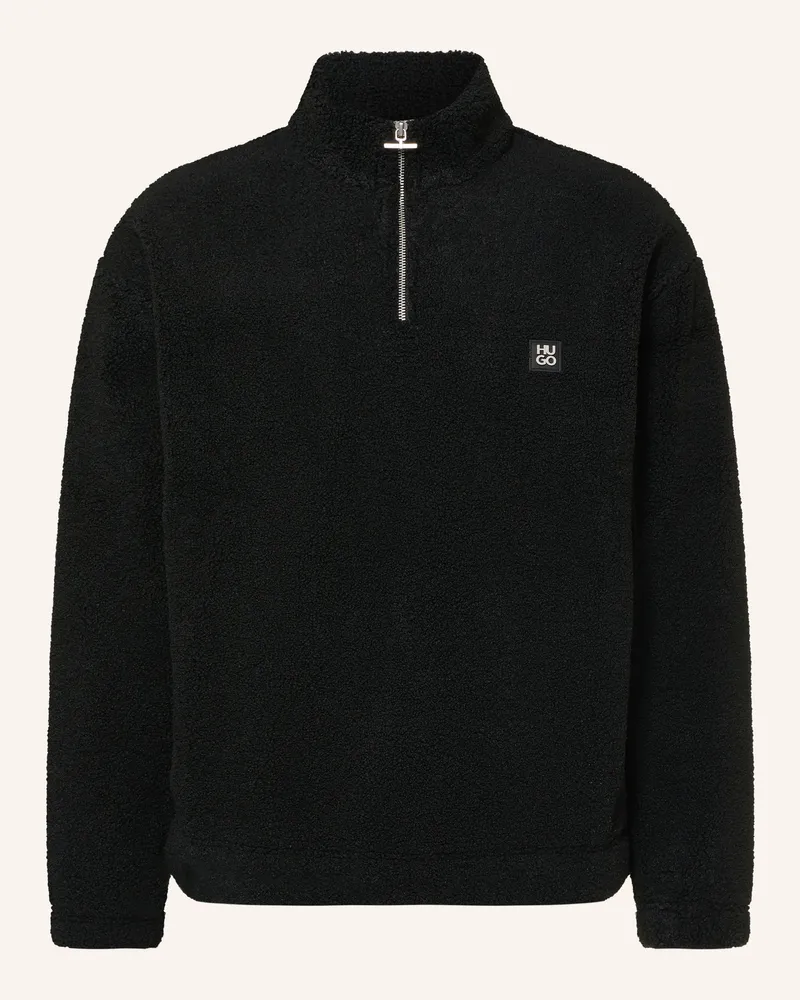 HUGO BOSS Schlupfjacke Derylong Aus Teddyfell schwarz Schwarz