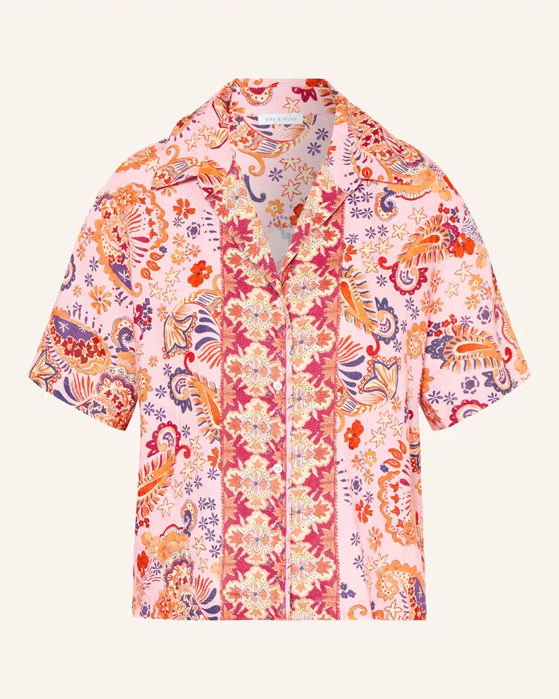 Mrs & HUGS Hemdbluse aus Leinen Rot