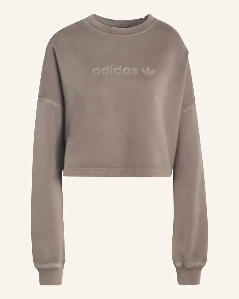 adidas Essentials Linear Cropped Sweatshirt braun Braun