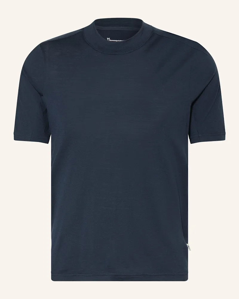 Knowledge Cotton Apparel T-Shirt CLEAVER Dunkelblau