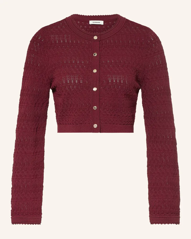 Sandro Strickjacke rot Dunkelrot